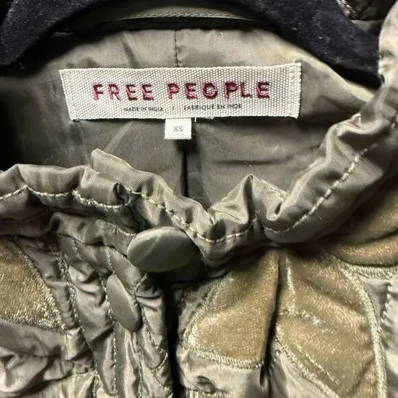 Free People Quinn Quilted Jacket in Capers/Olive - Picture 8 of 9